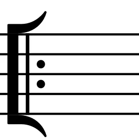 Winged Start Repeat Music Bar Line